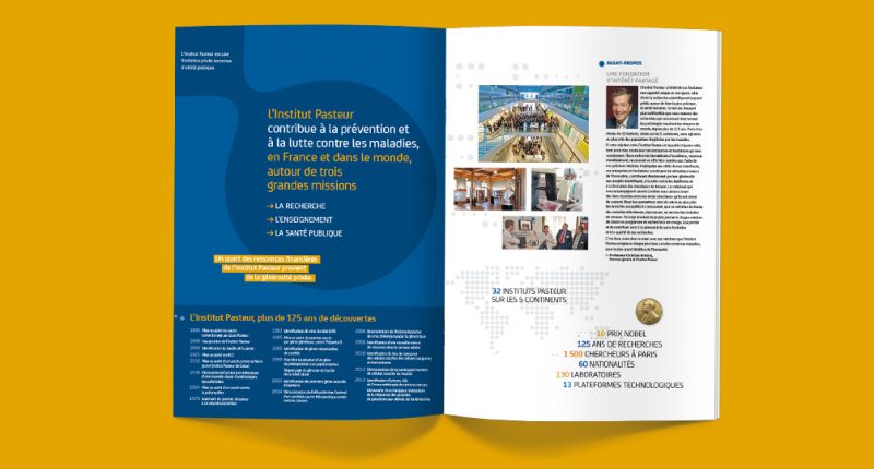 Edition + Fundraising - Institut Pasteur - Brochures mécénat grands donateurs 2014