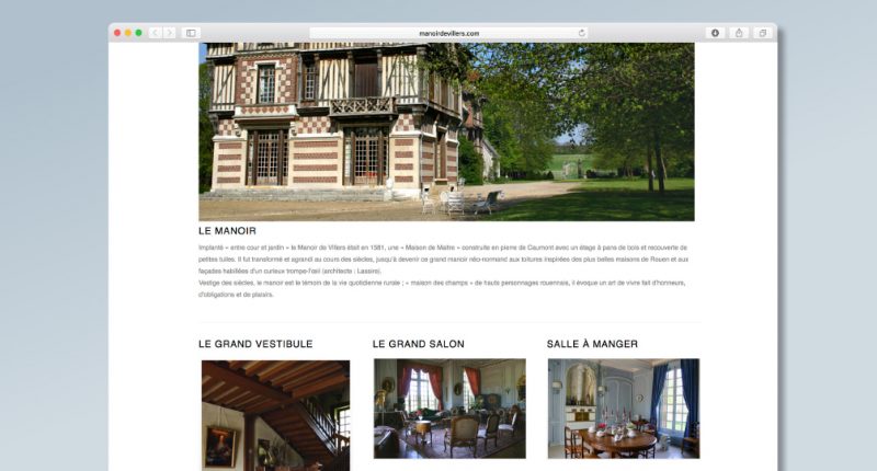 Digital - Manoir de villers - Site Internet